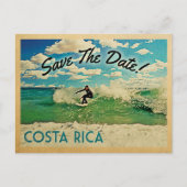 Costa Rica Save the Date Surfen Ankündigungspostkarte (Vorderseite)