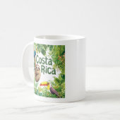 Costa-Rica-Schlucht, Tukan und mit Augen, roter Ba Kaffeetasse (Vorderseite Links)