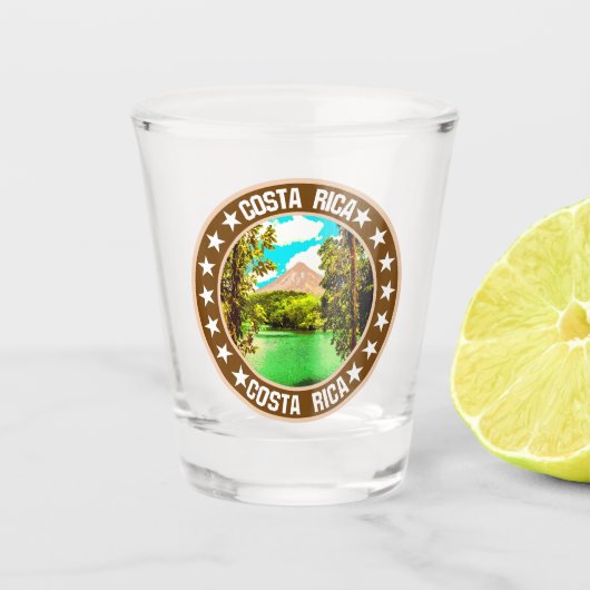 Costa Rica Schnapsglas (Vorderseite)