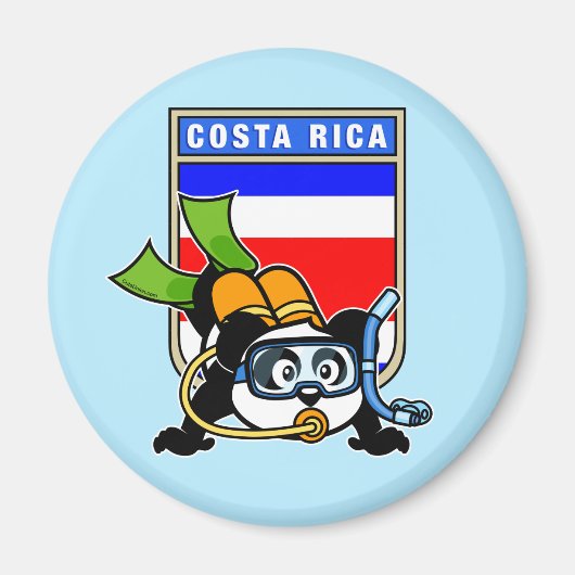 Costa Rica Scuba Diving Panda Magnet (Vorne)