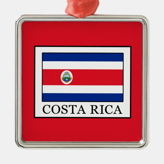Costa Rica Silbernes Ornament (Vorne)