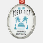 Costa Rica Silbernes Ornament (Links)