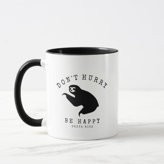 Costa Rica Sloth beeilen Sie sich nicht zu einem g Tasse (Links)