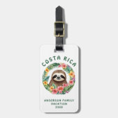 Costa Rica Sloth Gepäckanhänger (Vorderseite vertikal)