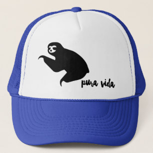 Costa Rica Sloth Souvenir Hat Blau Truckerkappe