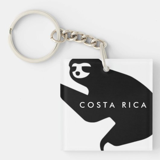 Costa Rica Sloth Souvenir Schlüsselanhänger (Vorderseite)