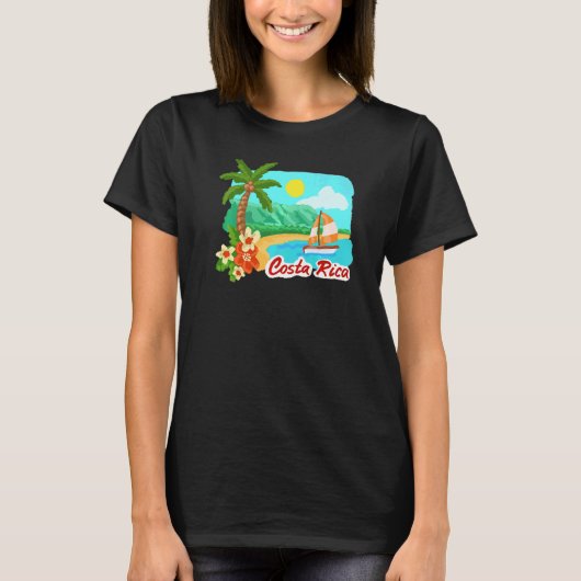 Costa Rica Souvenir für Männer 5 T-Shirt (Vorderseite)