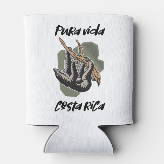 Costa Rica Souvenir Pura Vida Sloth Dosenkühler (Rückseite)