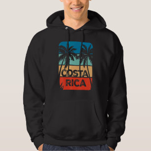 Costa Rica Souvenir Reisen Ausflug Retro Hoodie