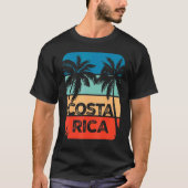 Costa Rica Souvenir Reisen Ausflug Retro T-Shirt (Vorderseite)