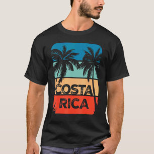 Costa Rica Souvenir Reisen Ausflug Retro T-Shirt