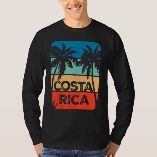 Costa Rica Souvenir Reisen Ausflug Retro T-Shirt (Vorderseite)