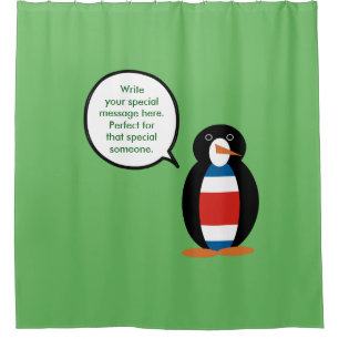 Costa Rica Sprechende Ms Pinguin Personalisiert Duschvorhang