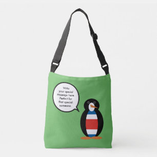 Costa Rica sprechender Ms-Pinguin personalisiert Tragetaschen Mit Langen Trägern