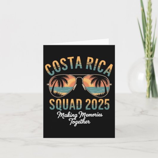 Costa Rica Squad 2025 Urlaub tropische Pura Vida Karte (Vorderseite)