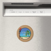 Costa Rica - Standard, 2¼ Zoll Rundmagazin Magnet (In Situ (Geschirrspüler))