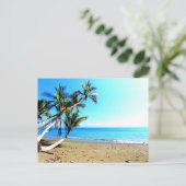 Costa Rica, Strand mit Palmen Postkarte (Stehend Vorderseite)