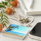 Costa Rica, Strand mit Palmen Schlüsselanhänger (Vorderseite rechts)