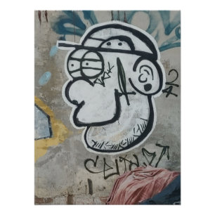 Costa Rica Street Art Man Poster