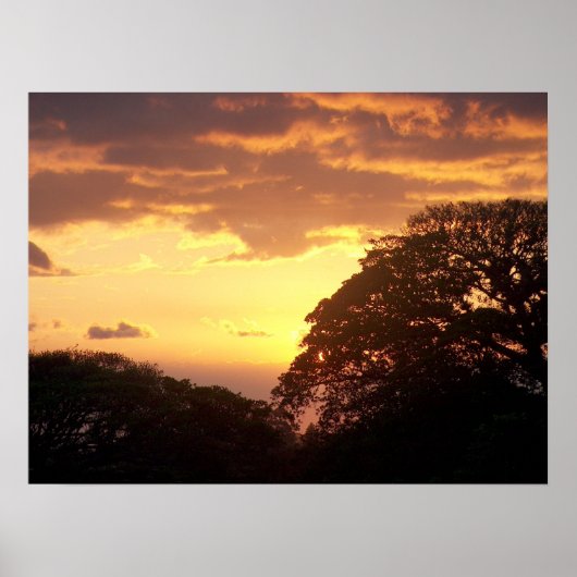 Costa Rica Sunset II Poster (Vorne)