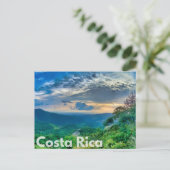 Costa Rica Sunset Postcard Postkarte (Stehend Vorderseite)