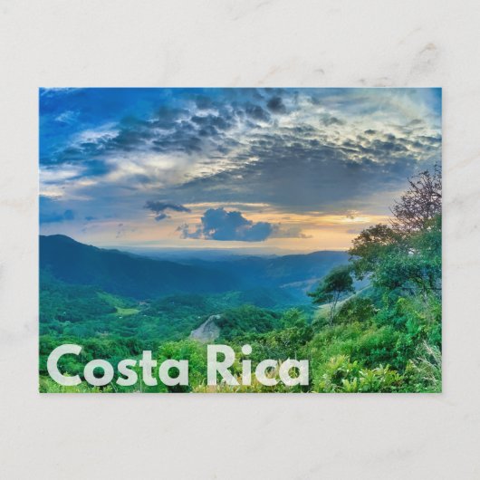 Costa Rica Sunset Postcard Postkarte (Vorderseite)