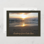 Costa Rica Sunset Postkarte (Vorne/Hinten)