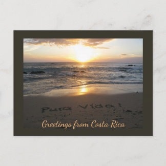 Costa Rica Sunset Postkarte