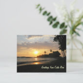 Costa Rica Sunset Postkarte (Stehend Vorderseite)