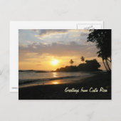Costa Rica Sunset Postkarte (Vorne/Hinten)