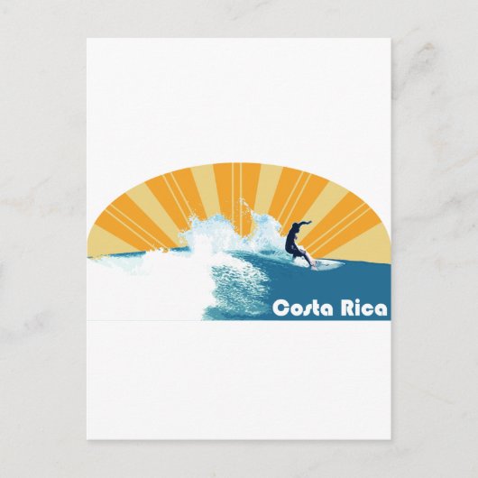 Costa Rica Surf Postkarte (Vorderseite)