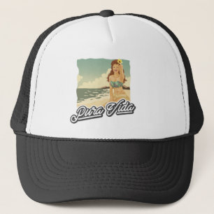 Costa Rica Surfer Pura Vida Schöne Frau Truckerkappe