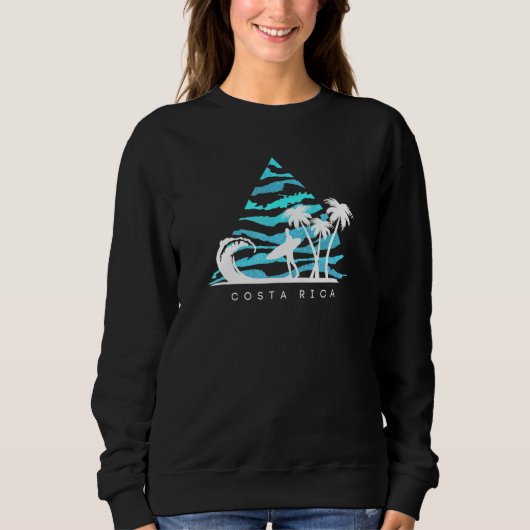 Costa Rica Surfer Wave Sweatshirt (Vorderseite)