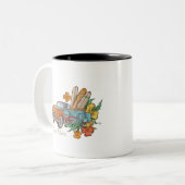 Costa Rica Surfer Zweifarbige Tasse (Vorderseite Links)