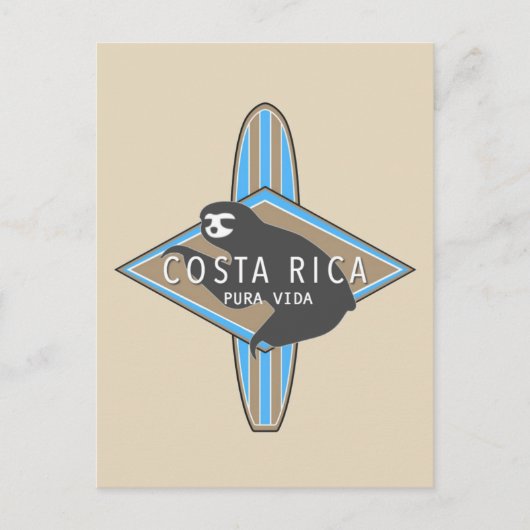 Costa Rica Surfing Postkarte (Vorderseite)