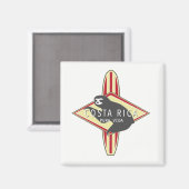 Costa Rica Surfing Sloth Magnet (Vorderseite/Rückseite)