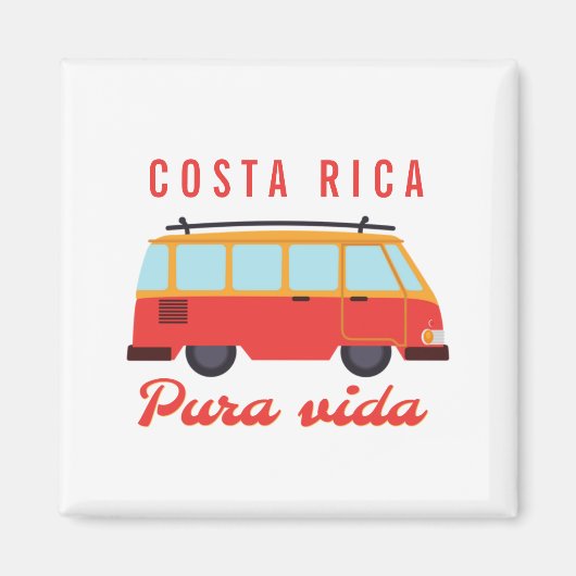 Costa Rica Surfreisen Van Magnet (Vorne)