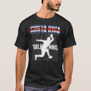 Costa Rica Tischtennis Fans Costa Ricaner Flagge P T-Shirt