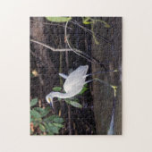 Costa Rica, Tortuguero - Egretta thula Puzzle (Vertikal)