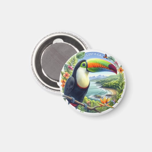 Costa Rica Toucans, Pura Vida Magnet (Vorderseite/Rückseite)
