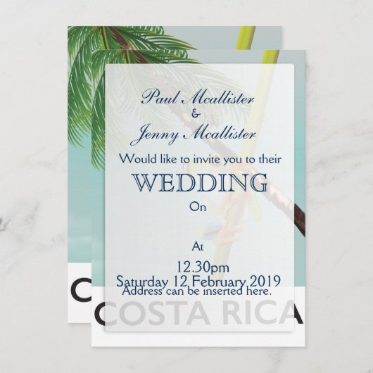 Costa Rica Tree Frog Vacation Poster Einladung (Vorne/Hinten)