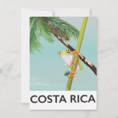 Costa Rica Tree Frog Vacation Poster Einladung (Rückseite)