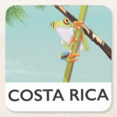 Costa Rica Tree Frog Vacation Poster Rechteckiger Pappuntersetzer (Vorderseite)