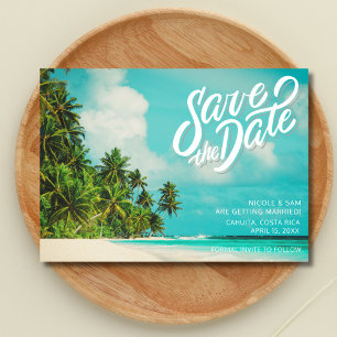 Costa Rica Tropical Beach Hochzeit Save the Date