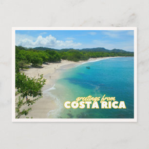 Costa Rica Tropischer Strand Vintage Retro Gruß Postkarte