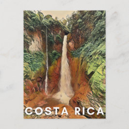 Costa Rica Tropischer Wasserfall Postkarte