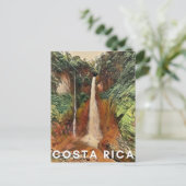 Costa Rica Tropischer Wasserfall Postkarte (Stehend Vorderseite)