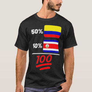 Costa Rica und Kolumbien Mi Flag Heritage T-Shirt