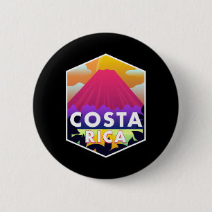 Costa Rica Urlaub Souvenir Surfen Reise Geschenk Button