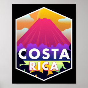Costa Rica Urlaub Souvenir Surfen Reise Geschenk Poster